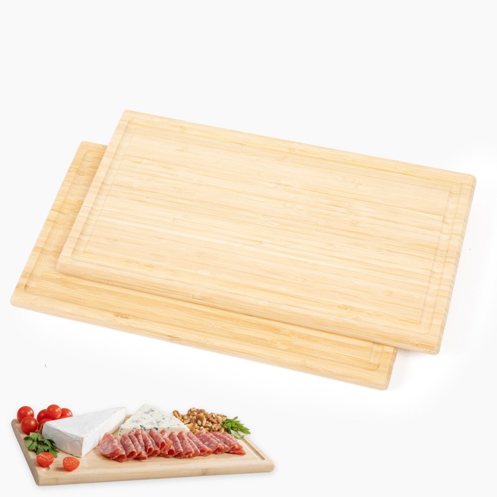 Square Wood Cutting Board with Juice Groove
