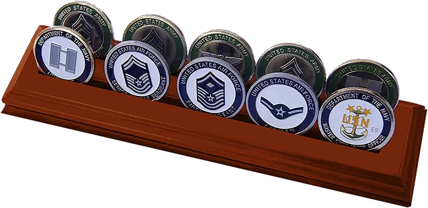 2 Rows Challenge Coin Display 2 Rows Coin Holder Decomil