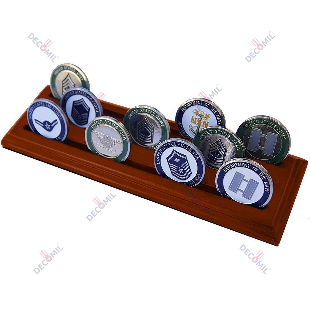 3 Rows Challenge Coin Display Stand Holder Decomil