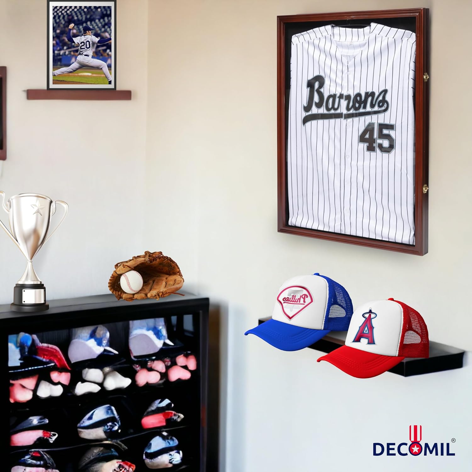 Jersey Frame Display Case with UV Protection - Ideal for Football, Baseball, and Basketball Jerseys