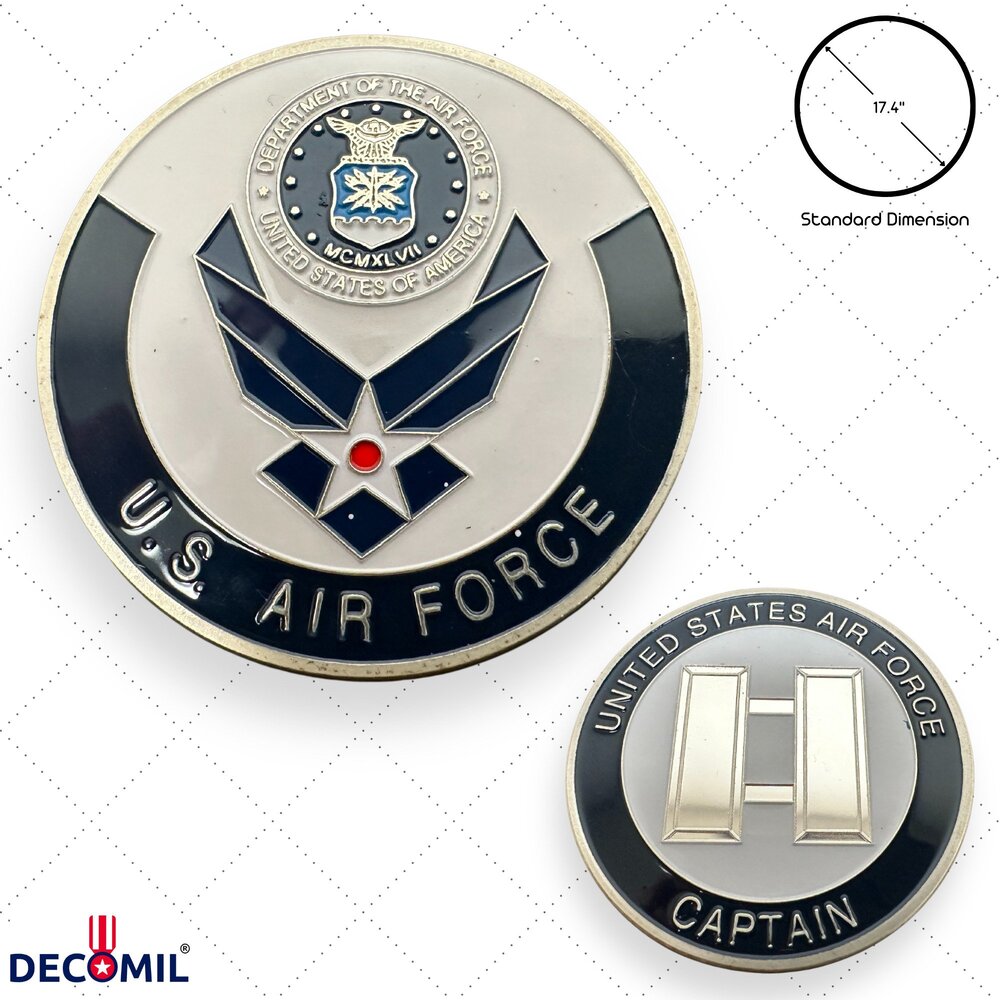 Military Challenge Coins Air Force Captain Coins Decomil