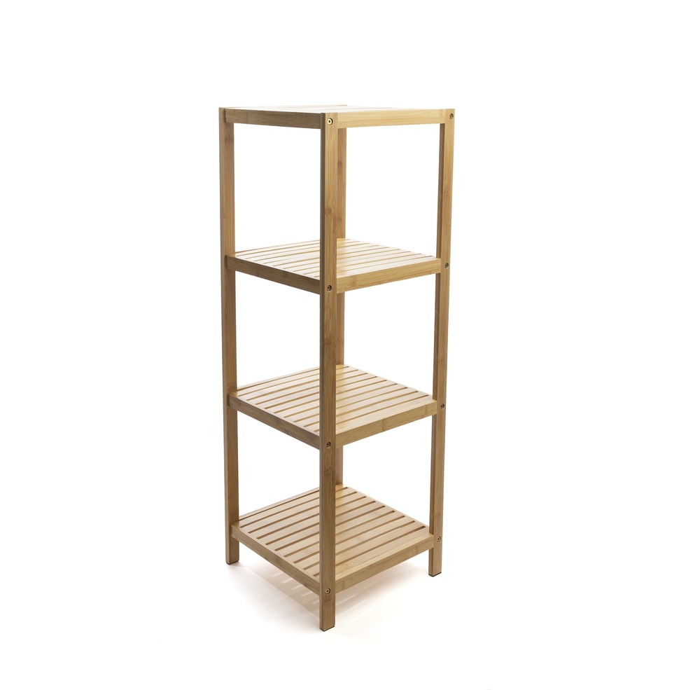 Bathroom Bamboo Shelf Organizer - 3 Tier Storage Shelf with